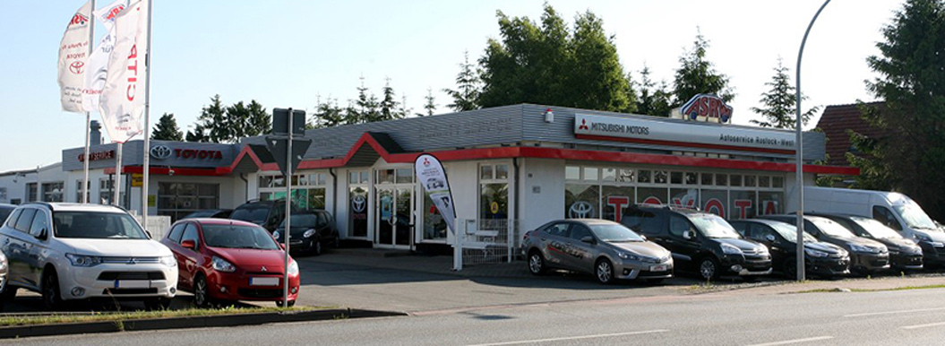 Außenaufnahme Autohaus ASRW in Rostock